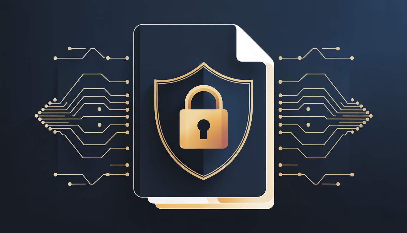 A PDF document being locked with a password protection padlock