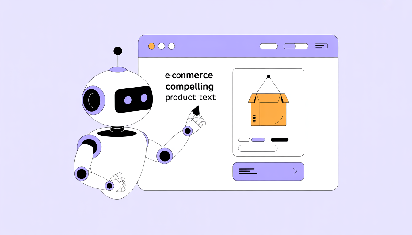 AI generating a compelling product description for an e-commerce listing