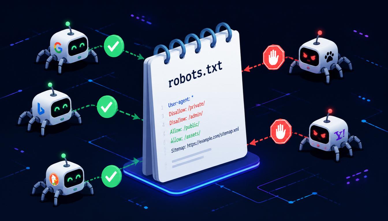 Robots.txt file shown in editor with user-agent and disallow rules